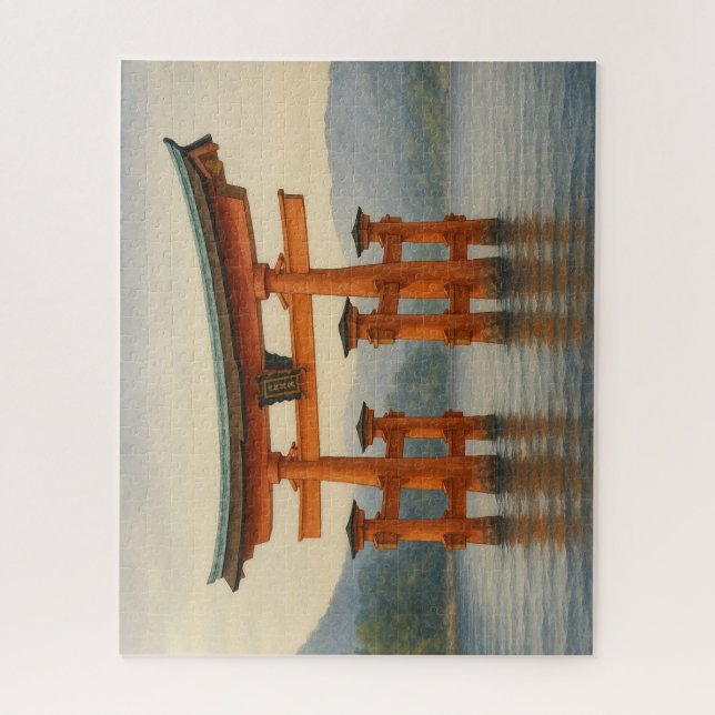 静寂に包まれる厳島神社 / The Tranquil Beauty of Itsukushima S Jigsaw Puzzle (Vertical)