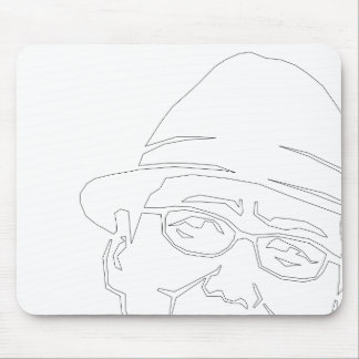 顔 黒ライン MOUSE MAT