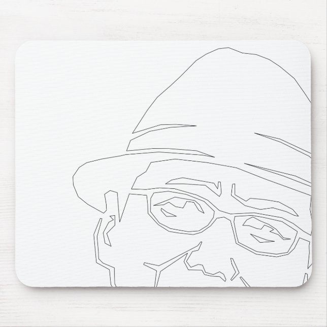 顔　黒ライン MOUSE MAT (Front)