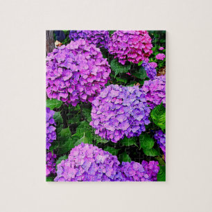 鮮やかなアジサイのパズル A vivid hydrangea puzzle. Jigsaw Puzzle