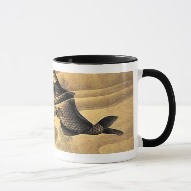 鯉と亀, 北斎 Carps and Turtles, Hokusai, Ukiyoe Mug (Right)