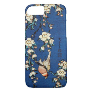 鳥と枝垂桜, 北斎 Bird and Weeping Cherry Tree, Hokusai iPhone 8/7 Case