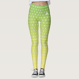 麻の葉 ASANOHA   Japanese traditional KIMONO pattern Leggings