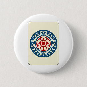 麻雀牌 1筒 / ONE OF CIRCLES -MAHJONG TILE- 6 CM ROUND BADGE