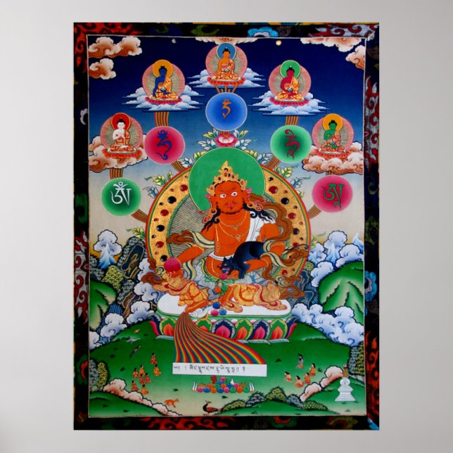 黃財神5 Buddha Mantra Yellow Jambhala Poster (Front)