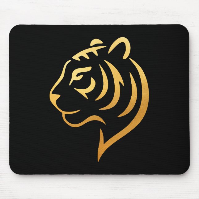 黄金の虎 Gold Tiger – Japanese Minimalist Mouse Mat (Front)