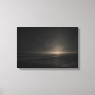 黒い水平面 — Aurema Canvas Print