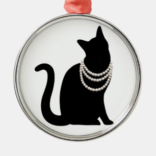 黒猫と宝石　セラミックオーナメン METAL TREE DECORATION