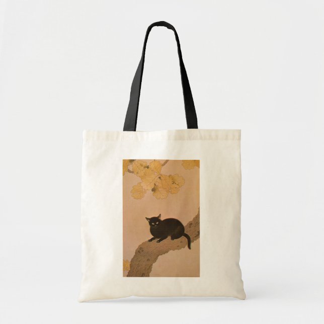 黒猫, 春草 Black Cat, Shunsō Tote Bag (Front)