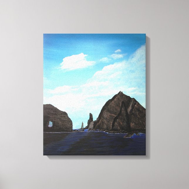 아름다운 독도 Dokdo Main Island Korean Landmark Canvas Print (Front)
