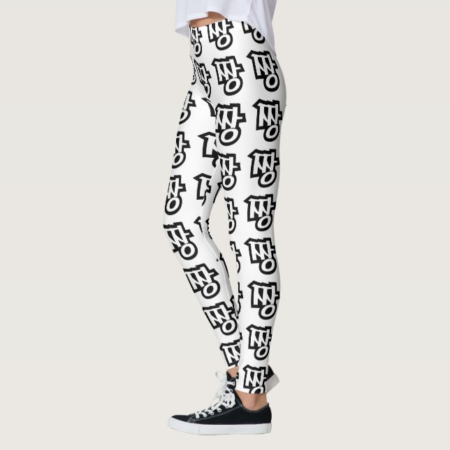 짱 JJANG - The BEST ~ Korean Slang Hangul Language Leggings (Left)
