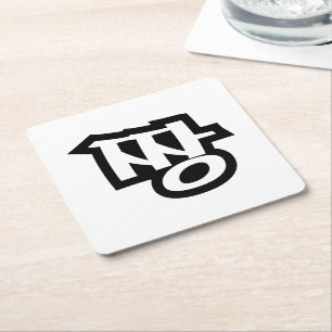 짱 JJANG - The BEST ~ Korean Slang Hangul Language Square Paper Coaster