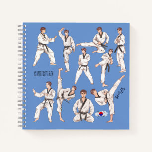 태권도 Taekwondo Martial Art 5 Tenets Personalised Notebook