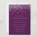 Search for purple and silver wedding invitations Minimalist