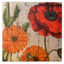Search for vintage red poppy tiles Floral