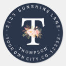 Search for blue return address labels weddings Monogrammed