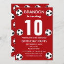 Search for boys 10th birthday invitations Soccer