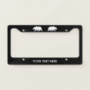 Search for california license plate frames Bear