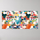 Search for hexagons posters Abstract