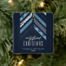 Search for chevron christmas tree decorations Baby's first christmas