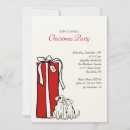 Search for dog christmas invitations Red and white