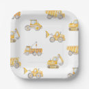 Search for construction birthday plates Watercolor construcition party