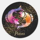 Search for pisces zodiac stickers Black
