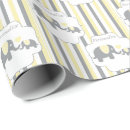 Search for baby shower elephant wrapping paper Yellow