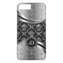 Search for damask monogram iphone cases Black