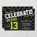Search for lime green and black invitations Boy