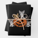 Search for vintage cat wrapping paper Pumpkin