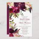 Search for autumn christening invitations Burgundy