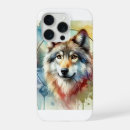 Search for wolf dog iphone cases Watercolor