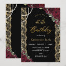 Search for red and black lace birthday invitations Gothic