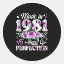 Search for 45 years stickers 45th