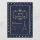 Search for blue eiffel tower invitations Gold