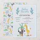 Search for blue giraffe baby shower invitations Zebra