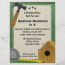Search for carpenter birthday invitations Construction