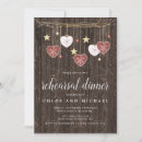 Search for hearts rehearsal dinner invitations Rustic