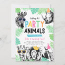 Search for two at the zoo invitations Zebra