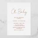 Search for rose gold baby shower invitations Simple
