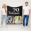 Search for 70th birthday blankets Black