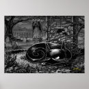 Search for spooky graveyard posters Black cat