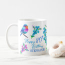 Search for 80th birthday mugs Floral
