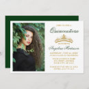 Search for green gold quinceanera invitations Quinceañera