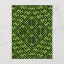 Search for traditional pattern postcards Green