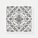 Search for black and white floral napkins Ornamental
