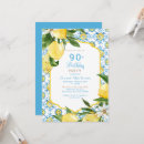 Search for female 90th birthday invitations Blue