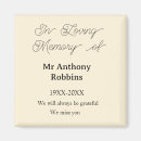 Search for in loving memory magnets Funeral keepsake