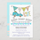 Search for transportation baby shower invitations Vintage